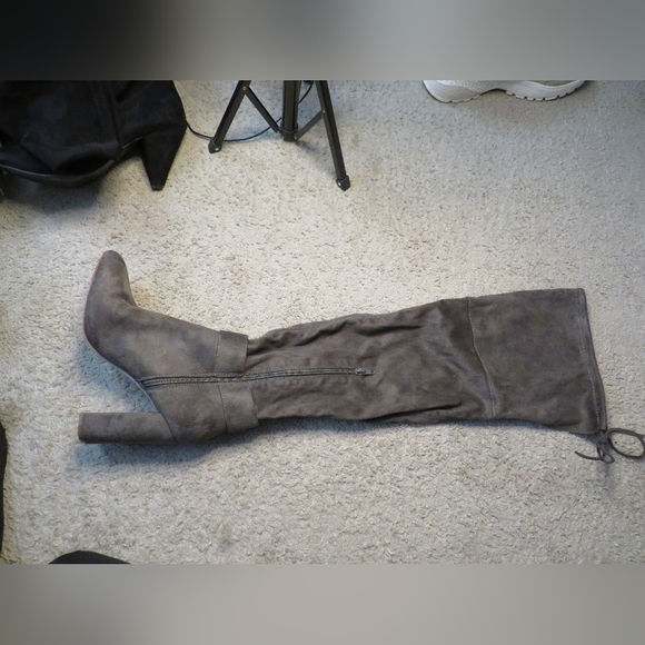 Faux Suede Over the Knee Boots - Picture 7 of 7